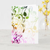Muzieknoten-Wenskaart Kaart (Gele Bloem)