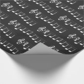 Muzieknoten Wij wensen u een prettige kerstkoorden Cadeaupapier (Hoek)