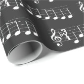 Muzieknoten Wij wensen u een prettige kerstkoorden Cadeaupapier (Rol Hoek)