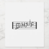 Muzieknoten Wijn Etiket (Enkel label)