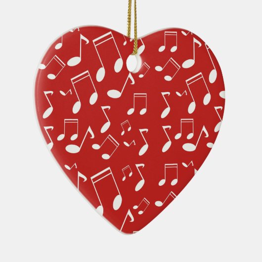 Muzieknoten wit keramisch ornament (Rechts)