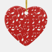 Muzieknoten wit keramisch ornament (Voorkant)