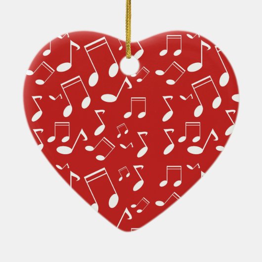 Muzieknoten wit keramisch ornament (Achterkant)