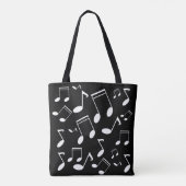 Muzieknoten wit tote bag (Achterkant)