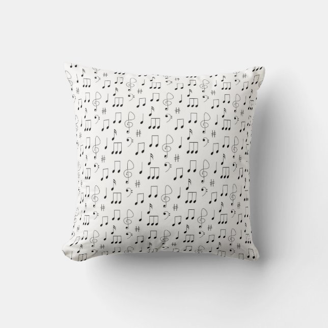 Muzieknoten Worpkussen voor Elke Kamer Kussen (Voorkant)