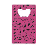 Muzieknoten zwart creditkaart flessenopener (Voorkant)