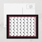 Muzieknoten, zwart en Bourgogne Briefkaart (Voorkant / Achterkant)