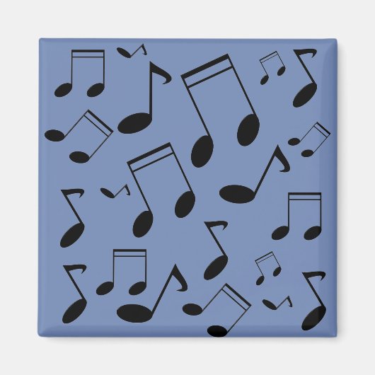 Muzieknoten zwart magneet (Voorkant)