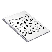 Muzieknoten zwart notitieboek (Rechterzijde)