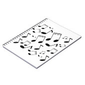 Muzieknoten zwart notitieboek (Linkerzijde)