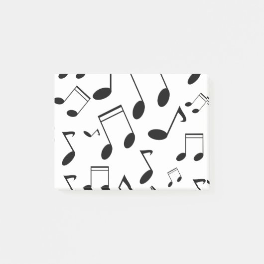 Muzieknoten zwart post-it® notes (Voorkant)