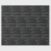  muzieknoten zwart wit cadeaupapier (Vlak)