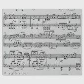 Muzieknoten zwart & wit cadeaupapier (Vlak)