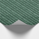 Muzieknotenpatroon groen cadeaupapier (Hoek)