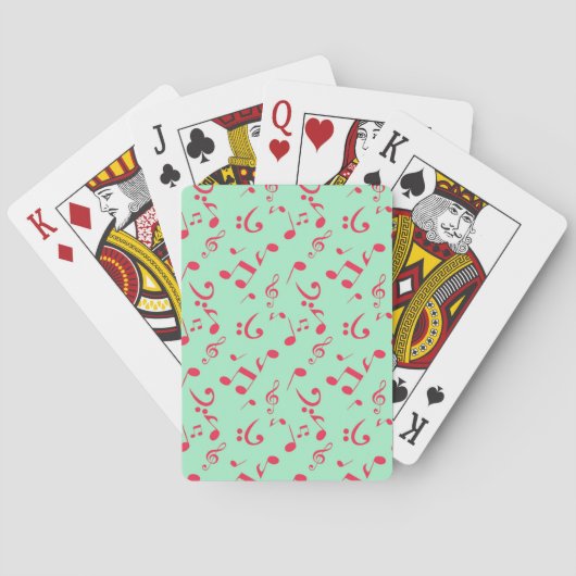 Muzieknotenpatroon Pokerkaarten (Achterkant)