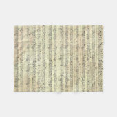 Muzieknotitiatiepatroon Muziek Theme Fleece Blanke (Voorkant (Horizontaal))