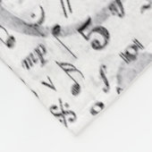 Muzieknotitiatiepatroon Muziek Theme Fleece Blanke (Hoek)