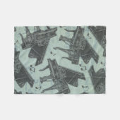 Muzieknotitiatiepatroon Muziek Theme Fleece Blanke (Voorkant (Horizontaal))