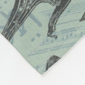 Muzieknotitiatiepatroon Muziek Theme Fleece Blanke (Hoek)