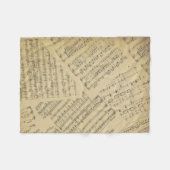 Muzieknotitiatiepatroon Muziek Theme Fleece Blanke (Voorkant (Horizontaal))