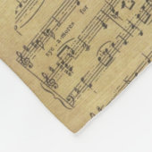 Muzieknotitiatiepatroon Muziek Theme Fleece Blanke (Hoek)