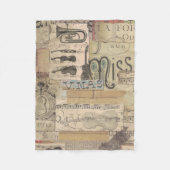 Muzieknotitiatiepatroon Muziek Theme Fleece Blanke (Voorkant)