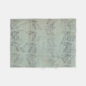 Muzieknotitiatiepatroon Muziek Theme Fleece Blanke Deken (Voorkant (Horizontaal))