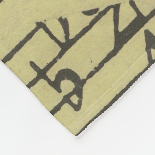 Muzieknotitiatiepatroon Muziek Theme Fleece Blanke Deken (Hoek)