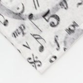 Muzieknotitiatiepatroon Muziek Theme Fleece Blanke Deken (Hoek)
