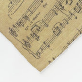 Muzieknotitiatiepatroon Muziek Theme Fleece Blanke Deken (Hoek)