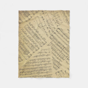 Muzieknotitiatiepatroon Muziek Theme Fleece Blanke Deken