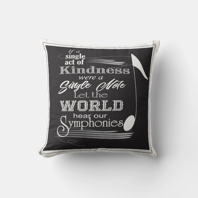 Muzieknotitie 16x16 kussen (Voorkant)