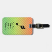 Muzieknotitie Bagagelabel (Voorkant horizontaal)