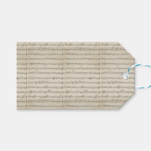  muzieknotitie cadeaulabel (Voorkant (Horizontaal))