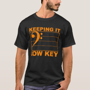 Muzieknotitie Clef Baritone Trombone Musician Mann T-shirt