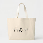 Muzieknotitie EKG Grote Tote Bag (Voorkant)
