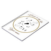 Muzieknotitie en gepersonaliseerde tekst notitieboek (Linkerzijde)