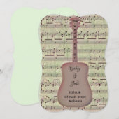 Muzieknotitie en gitaar kaart (Voorkant / Achterkant)