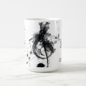 Muzieknotitie Gepersonaliseerd zwart-wit Koffiemok (Center)