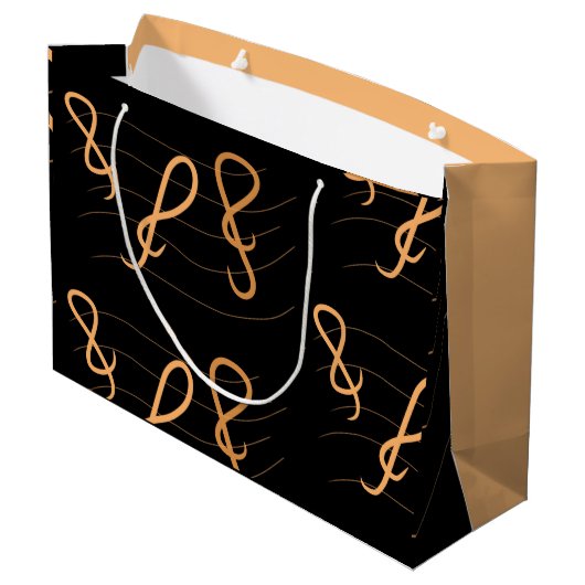 Muzieknotitie Gift Bag Groot Cadeauzakje (Achterkant Gekanteld)