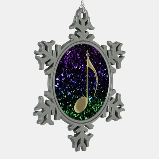 Muzieknotitie Glitter Holiday Ornament (Links)