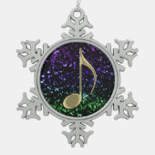 Muzieknotitie Glitter Holiday Ornament (Voorkant)
