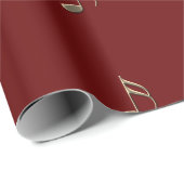 Muzieknotitie Gold Red Cadeaupapier (Rol Hoek)