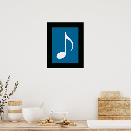 muzieknotitie grafisch decor poster (Keuken)