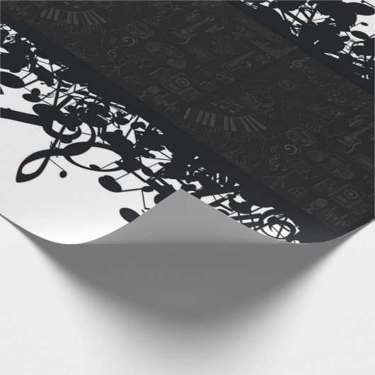 Muzieknotitie Guitar Classic Gift Wrapping Paper Cadeaupapier (Hoek)