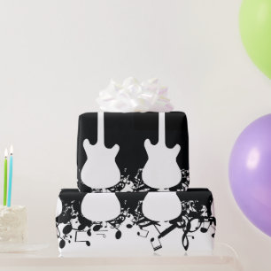 Muzieknotitie Guitar Classic Gift Wrapping Paper Cadeaupapier