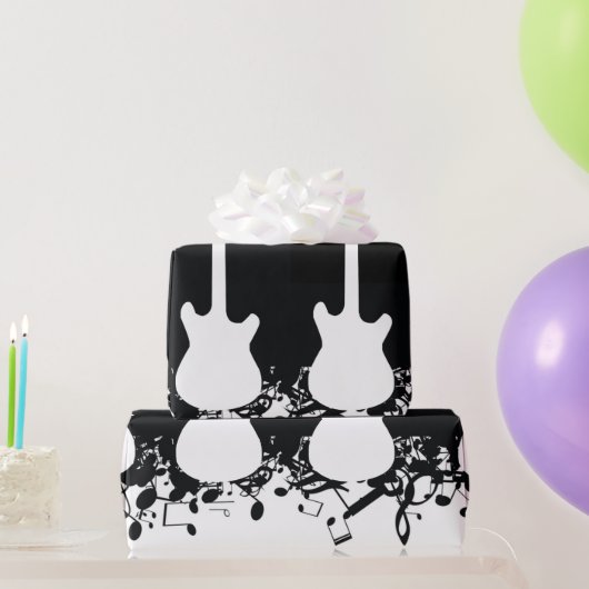 Muzieknotitie Guitar Classic Gift Wrapping Paper Cadeaupapier (Feestgeschenken)