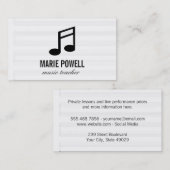 Muzieknotitie II / Muziekblad Visitekaartje (Voorkant / Achterkant)