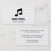 Muzieknotitie III / Muziekblad Visitekaartje (Voorkant / Achterkant)