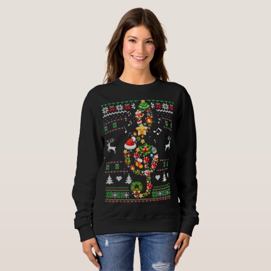 Muzieknotitie Kerstmis Ugly Sweater Musical Teache (Voorkant volledig)